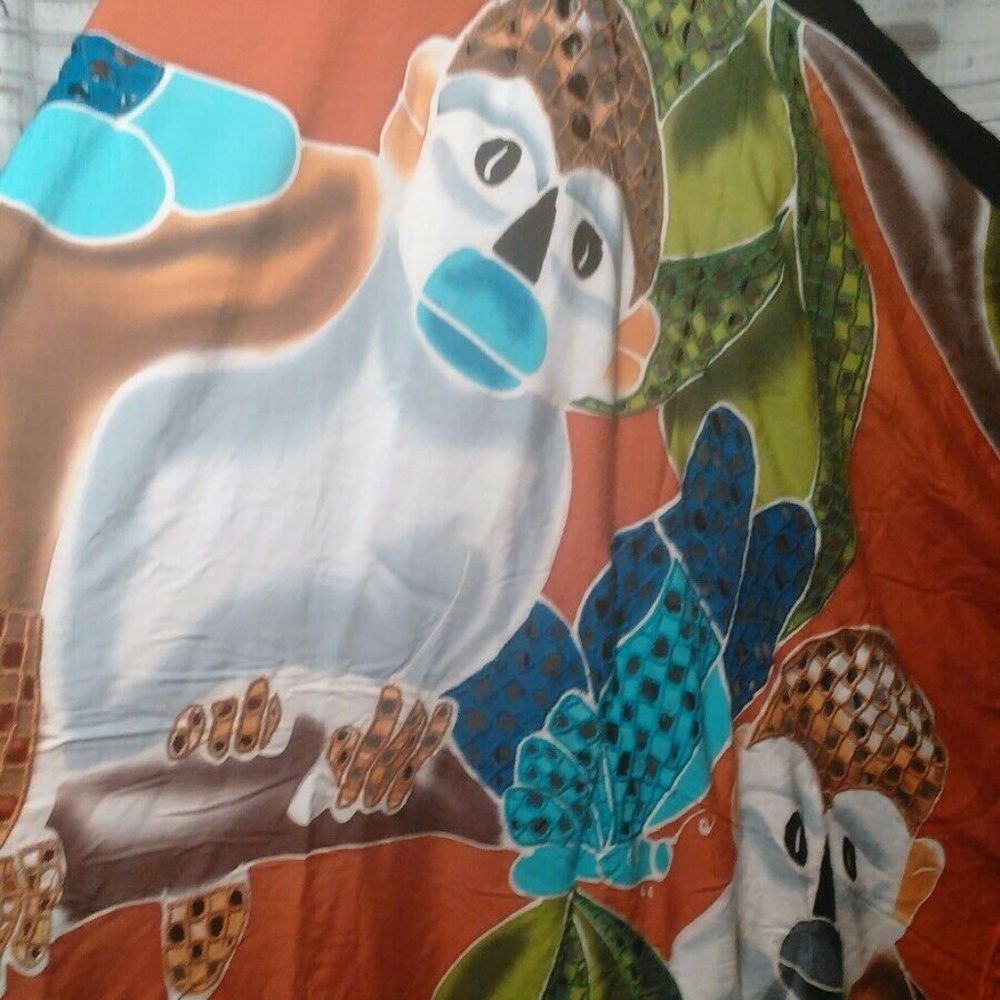 VTG Costa Rica 68"X46" Monkey Scarf Wrap Flag